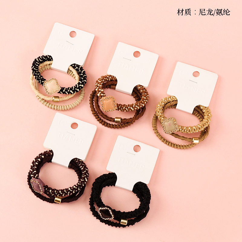 Three milk tea color drill accessories rubber band