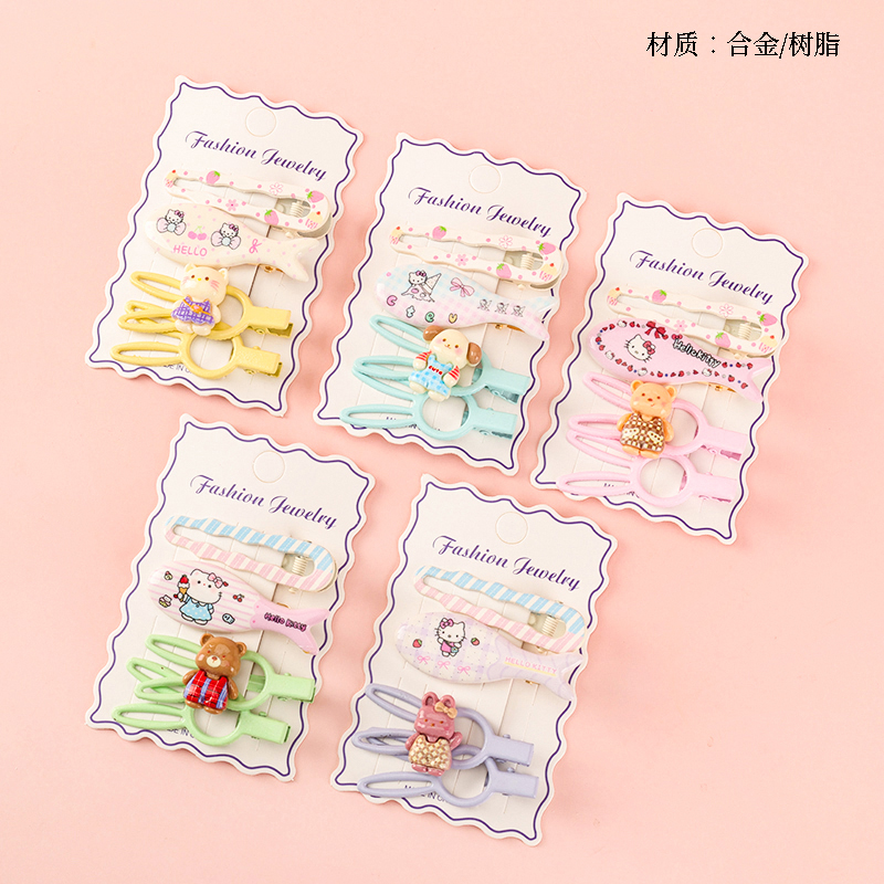 Boxed printed small fish cartoon accessories duck clip