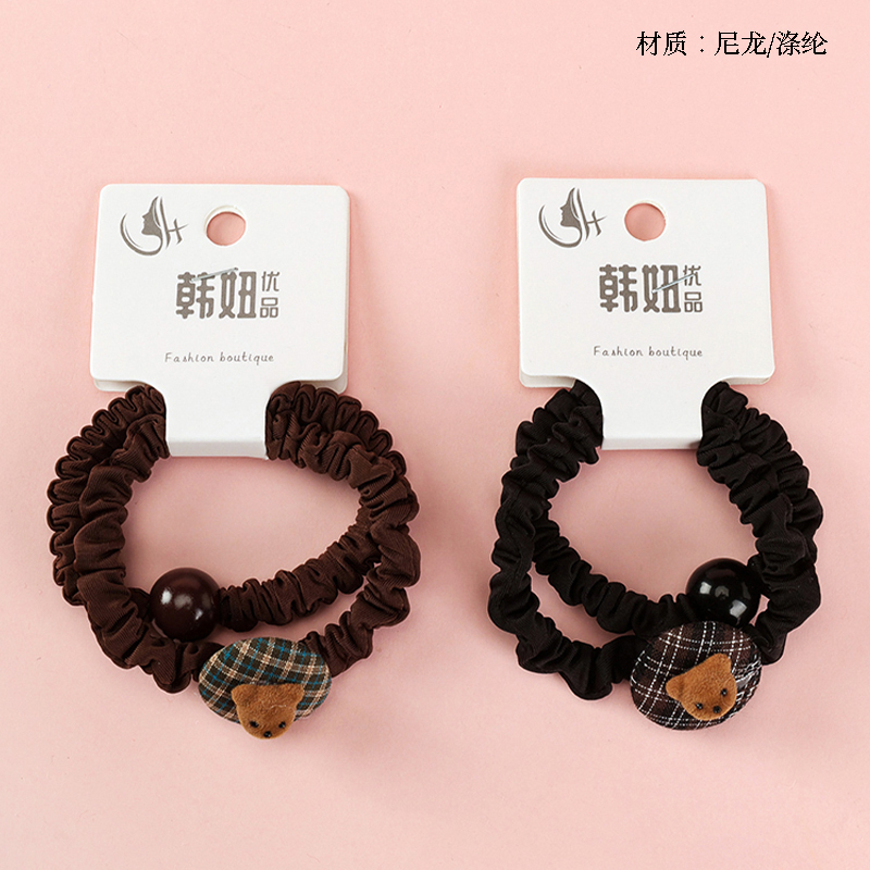 Two Curry Bear Buckle Accessories Small Intestine Ring
