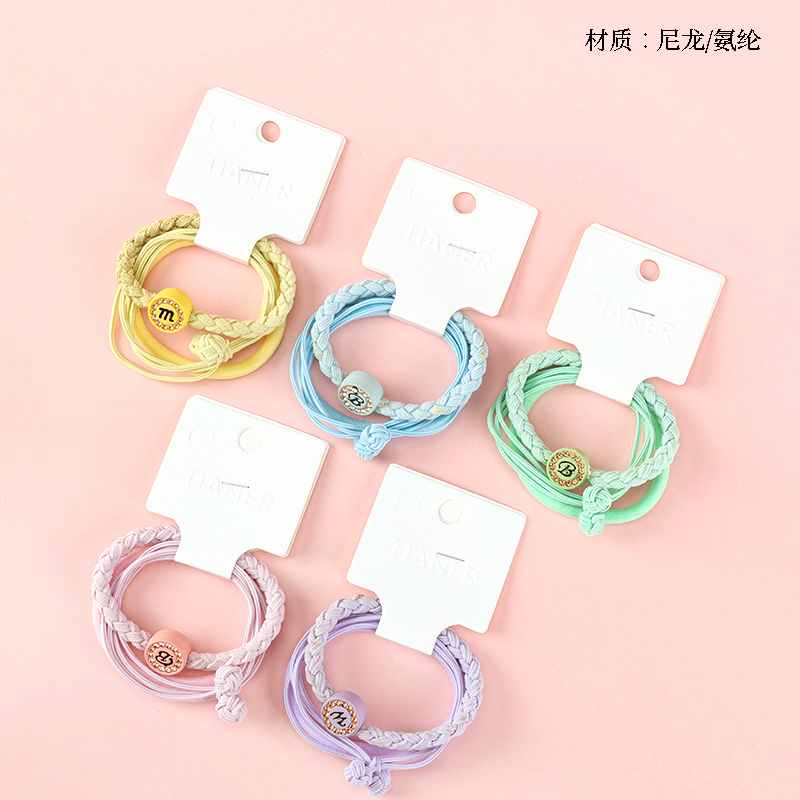 Three color point drill letter accessories rubber band