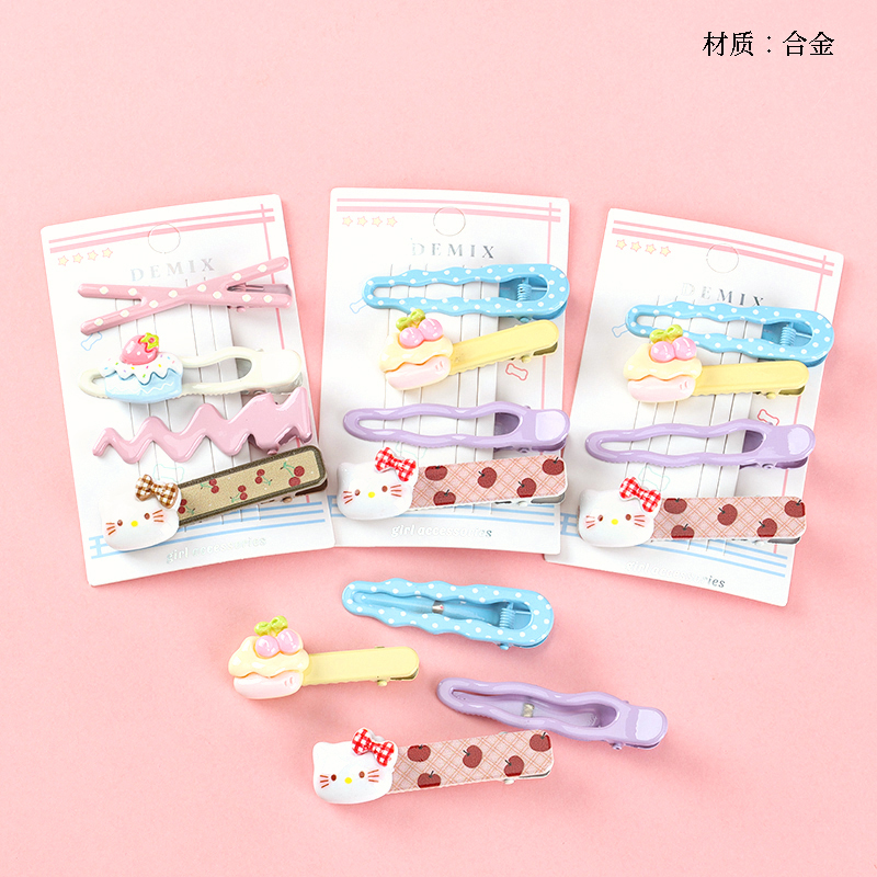 Boxed Dropping Oil Wave Dot KT Cat Accessories Duck Clamp