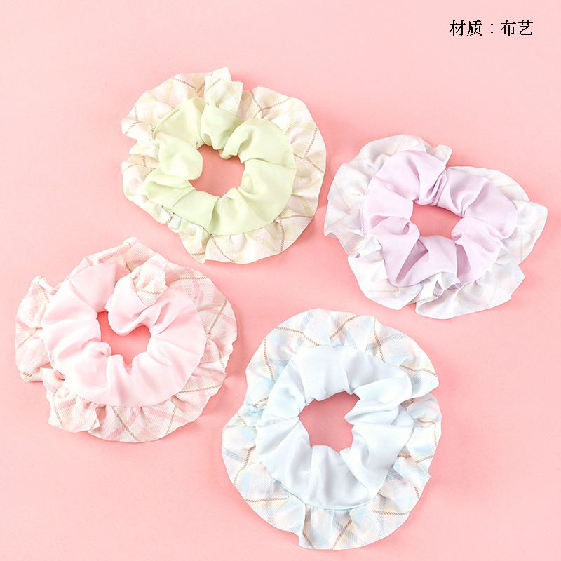 Boxed New Color Lace Plaid Large Bowel Ring