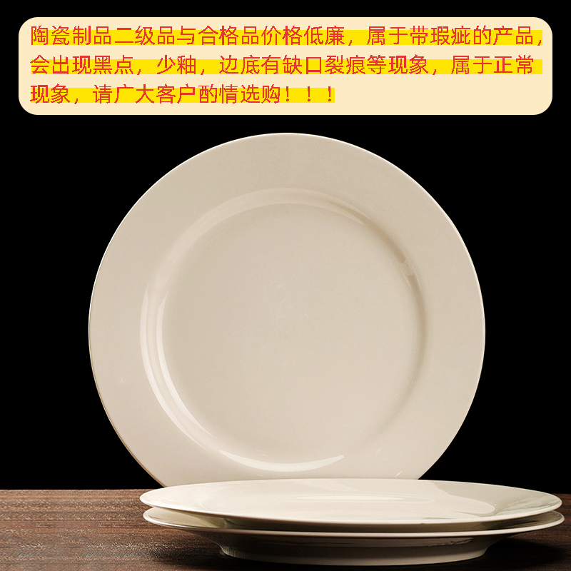 White 10.5 inch flat plate (30, qualified)