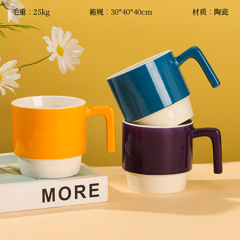 Z-15 color glaze ceramic cup (color random)