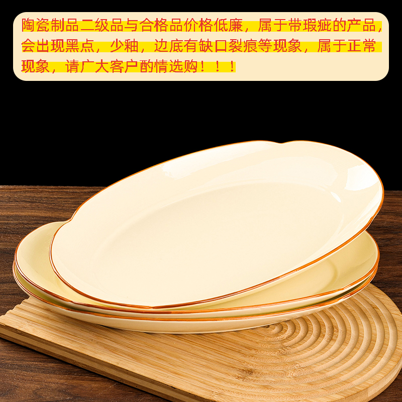 Handle 12-inch lucky fish dish (qualified product)