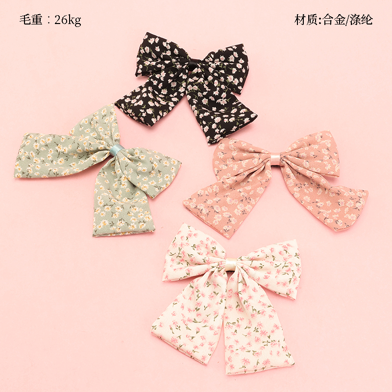 Bag Floral Bow Duck Clip