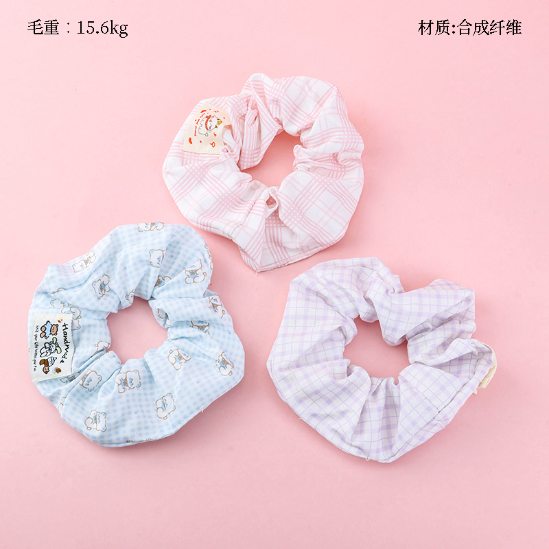 Cartoon check print label large intestine ring