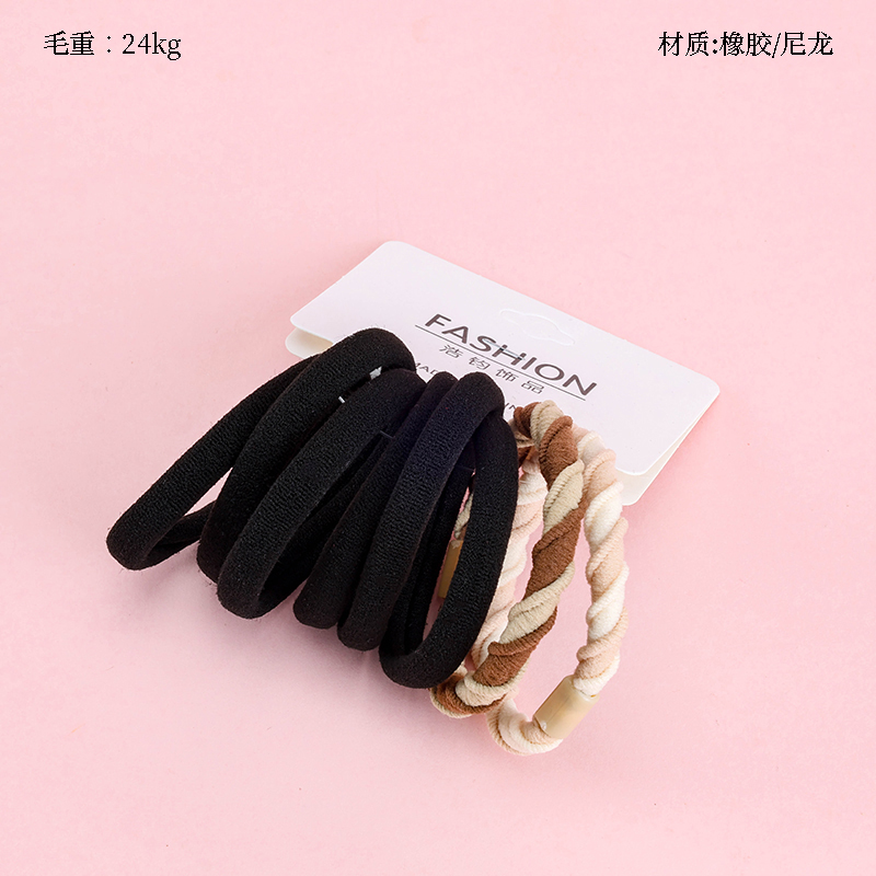 Two-color twisted elevator rubber band