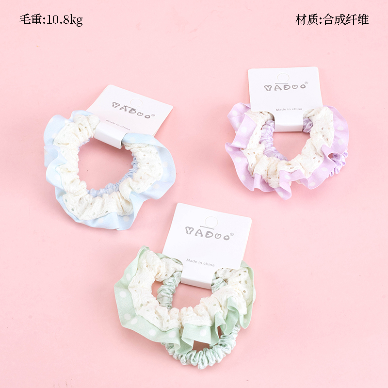 Boxed Academy Style Plaid Lace Intestinal Circle (1 1)