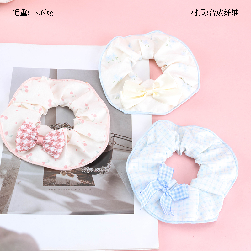 Gentle bow tie floral large intestine ring