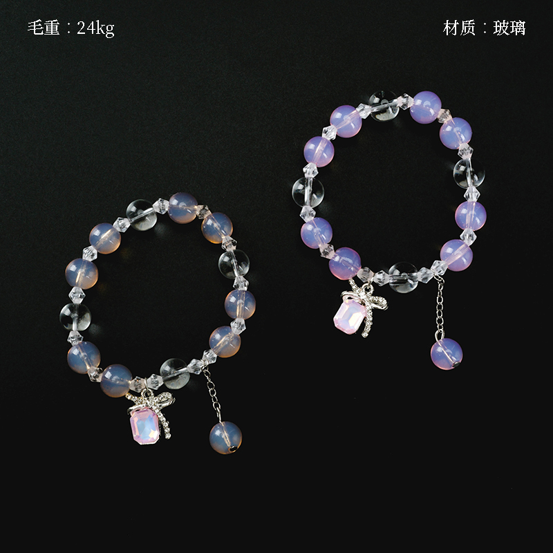 Dream zircon bow tie pendant bracelet