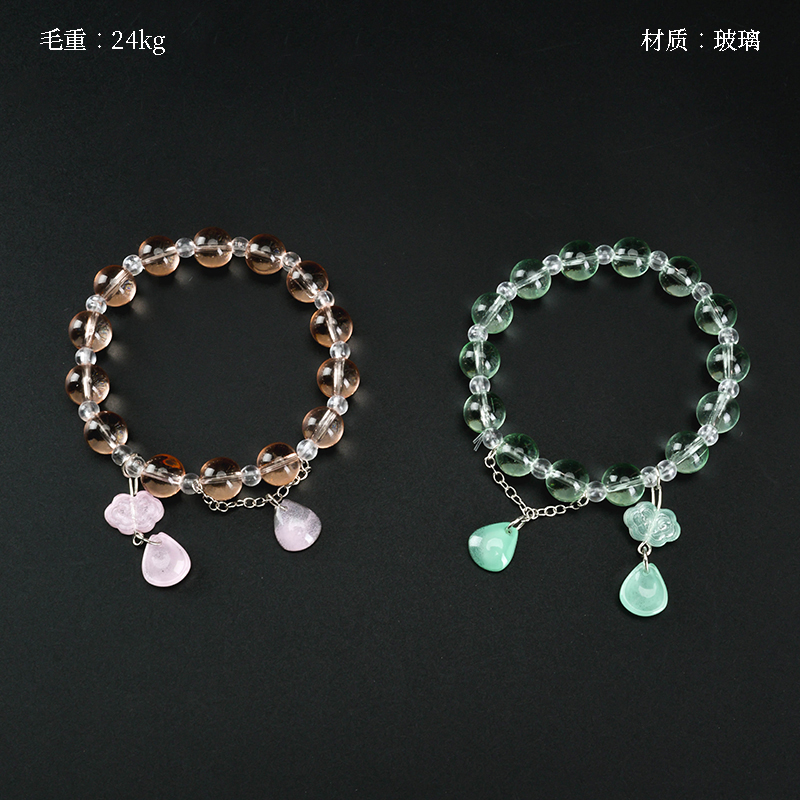 Ice through butterfly hanging water drop bracelet