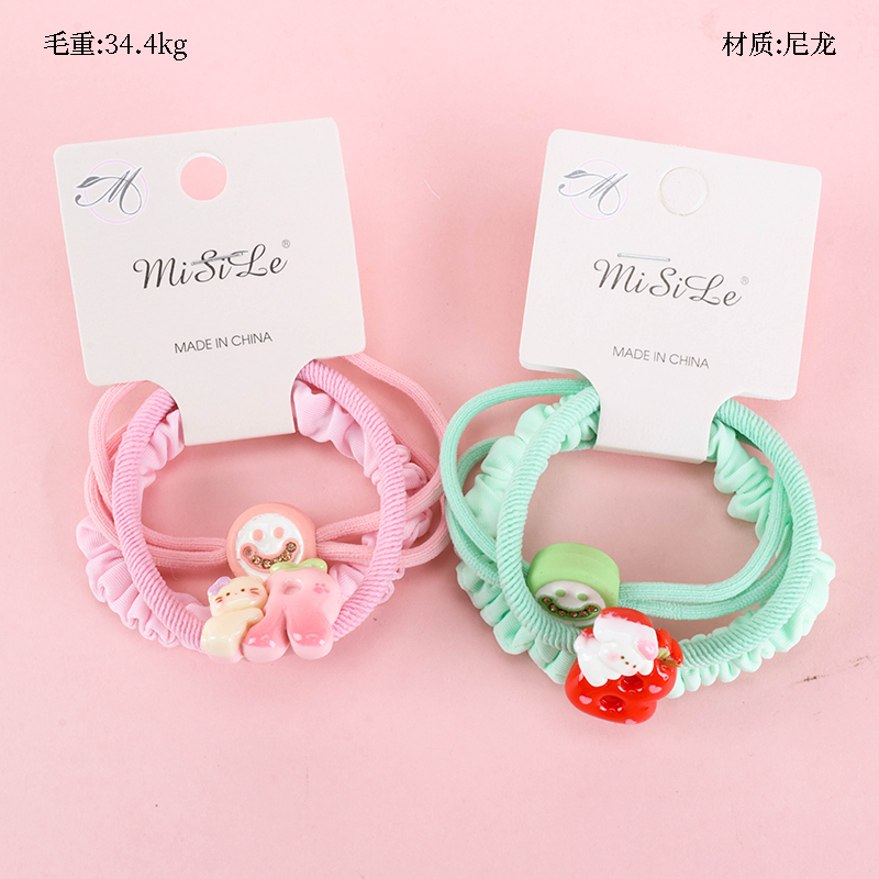 Color cartoon letter accessories combination rubber band (3)