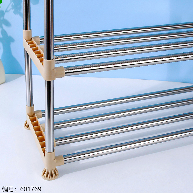 19-Tube 4-Tier Thickened Plastic Shoe Rack