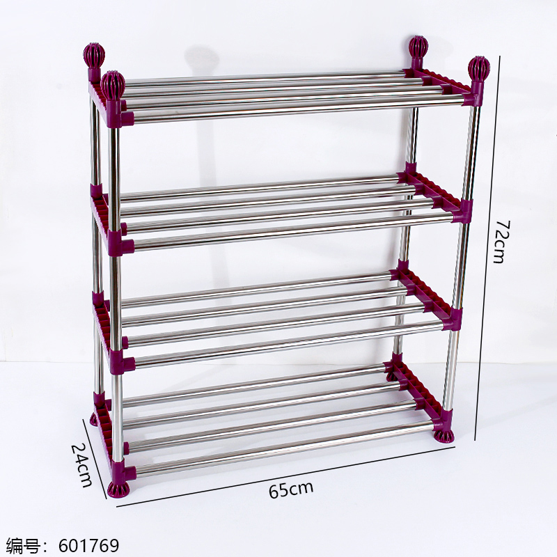19-Tube 4-Tier Thickened Plastic Shoe Rack