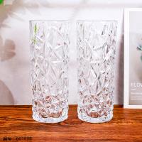 Straight Cylinder Ice Texture Vase 009-D25