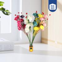 Plastic Cherry Flower Mixed Colors