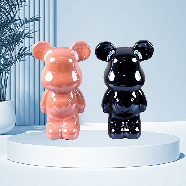 28cm Love Bear Electroplated Ceramic Piggy Bank 402070012