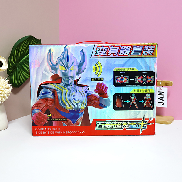 181G-281 Detachable Cape Voice Superhero with Super Changer 23CM Action Figure