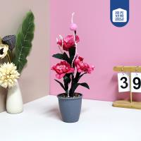 J4865 Artificial Flower Bonsai Mixed Colors Fabric Plastic Ceramic