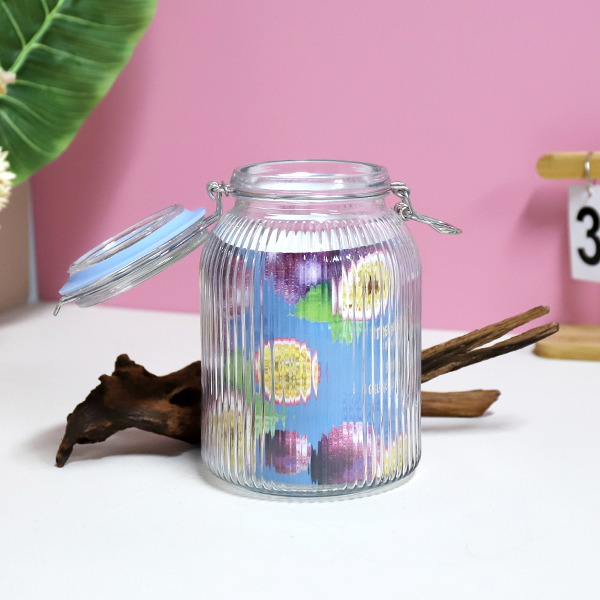 1600 ML Clip Lock Glass Storage Jar