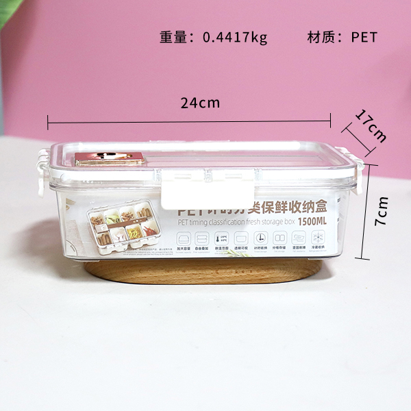 Small Short 2 Compartment PET Storage Box