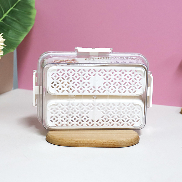 Small Short 2 Compartment PET Storage Box