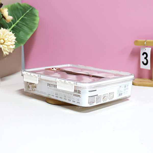 4 Compartment PET Refrigerator Storage Box 602050066
