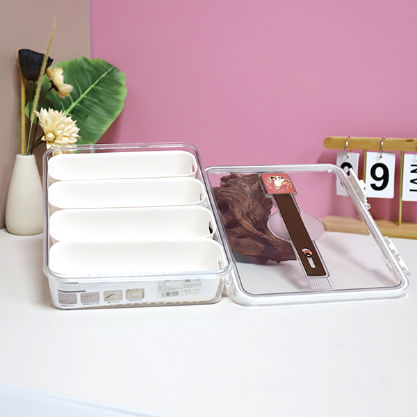 4 Compartment PET Refrigerator Storage Box 602050066