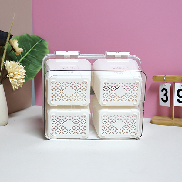 4 Compartment PET Refrigerator Storage Box 602050071
