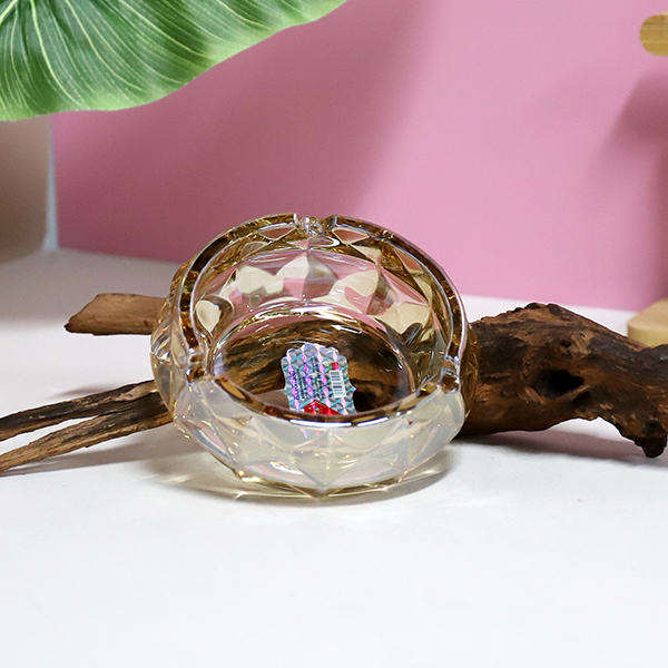 YG133 Gold Glass Ashtray Mixed Colors