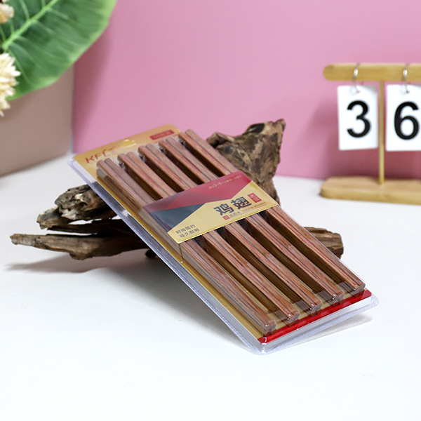 10 Pair Gold Card Rosewood Chopsticks