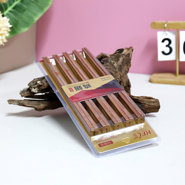 10 Pair Gold Card Rosewood Chopsticks
