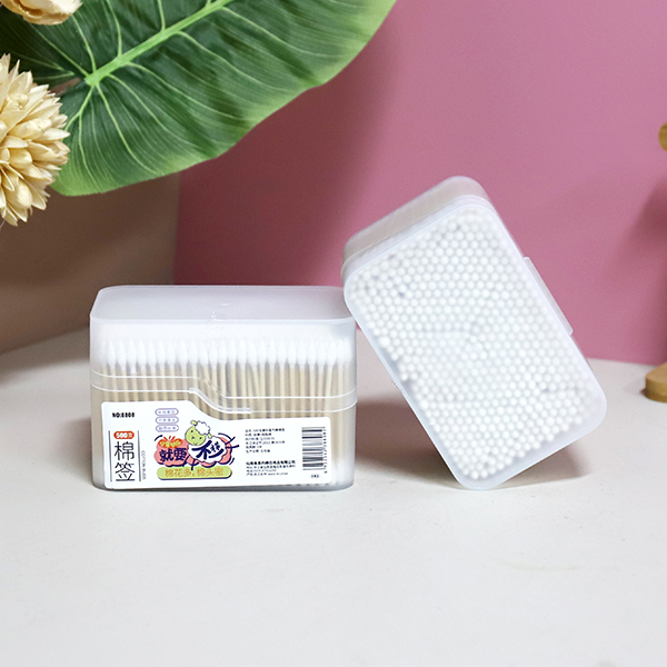 8808 500 Count Bamboo Cotton Swabs Frosted Box