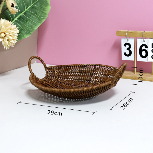 Vintage Iron Dual Handle Round Basket