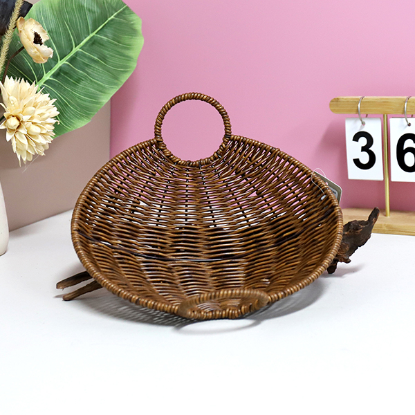 Vintage Iron Dual Handle Round Basket