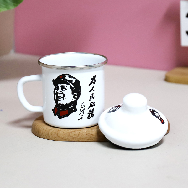 8 cm Iron Enamel Mao Portrait Cup 501050014