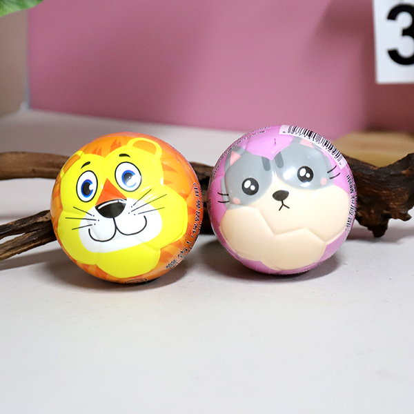 K90203 Animal Bouncy PU Football 9cm