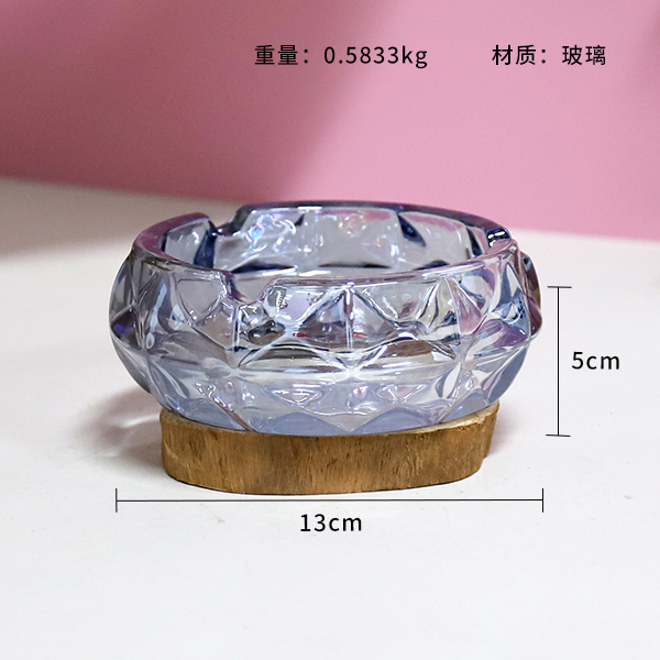 YG133 Gold Glass Ashtray Mixed Colors