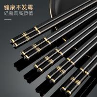 小黄鸭7202金纹合金筷子 黑色 3