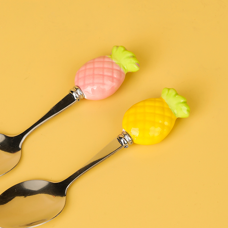 Ceramic Pointed Spoon No. 3 Stainless Steel Ceramic Handle HSC-2