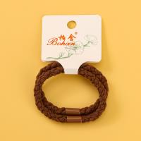 Two High Stretch Braid Bands Milk Tea Nylon Hair Tie 4012201340