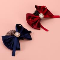 B87 Pearl Bow Hair Net Alloy Satin