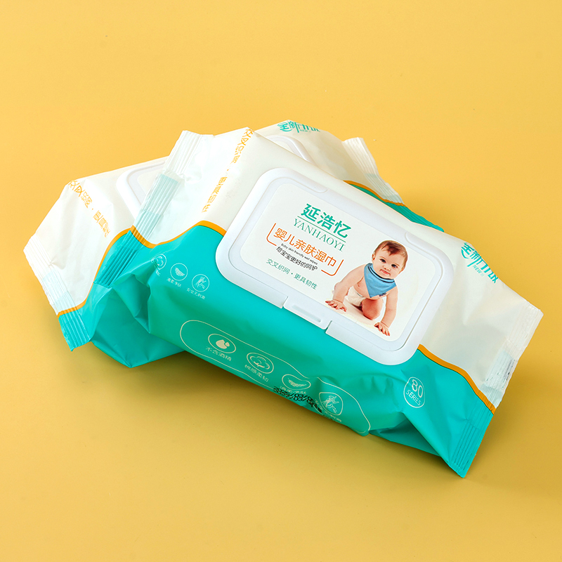 Yanhao Yi 0125 Baby Skin Wet Wipes 60pcs Paper Fabric