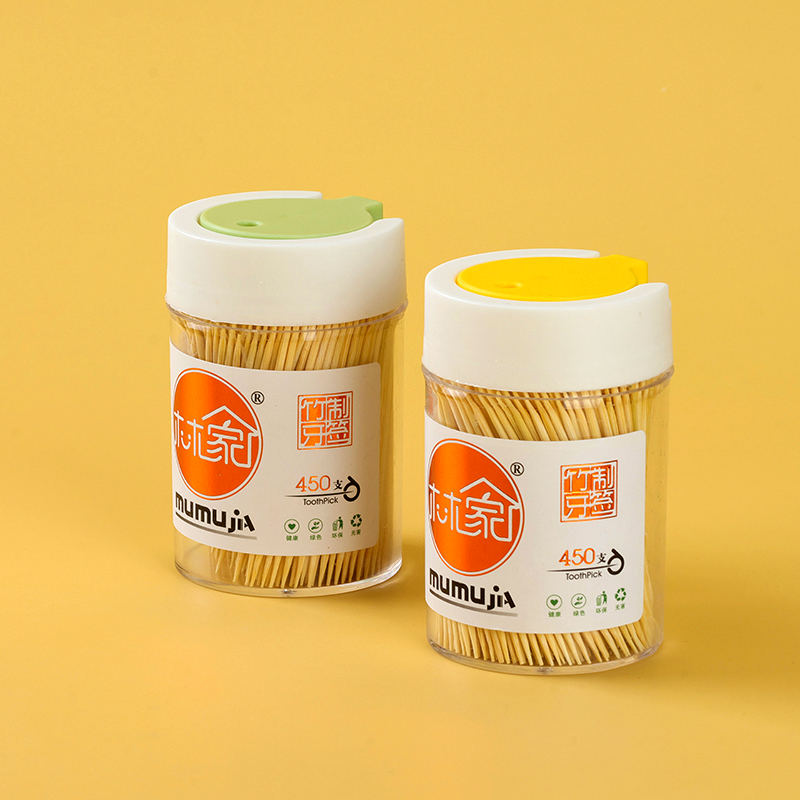 Push Rotating Lid Toothpicks