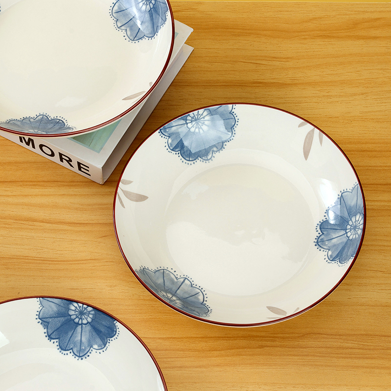 Floral Rain Stone 8-Inch Plate