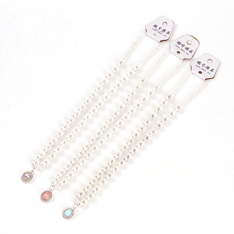 Oval Zircon Pearl Necklace