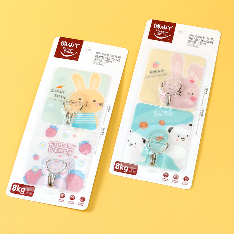 Cartoon Square Adhesive Hooks