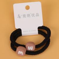 圆扣字母M黑皮筋 3