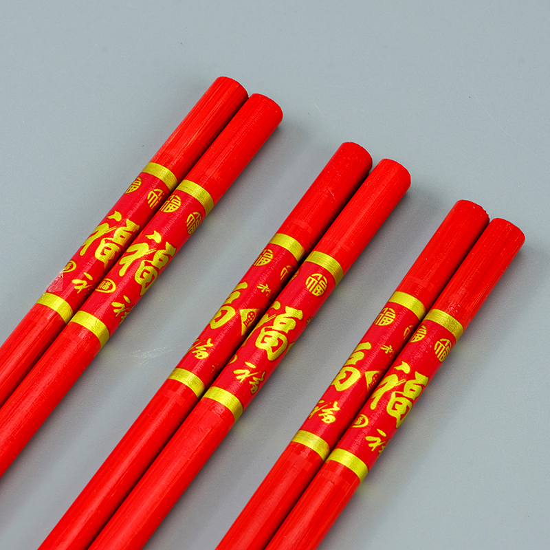 5 Pair Festive Bamboo Chopsticks